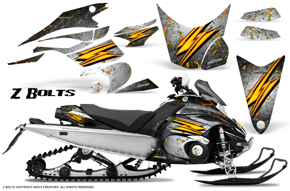 Yamaha FX Nytro 2010 Graphics Kit ZBolts White